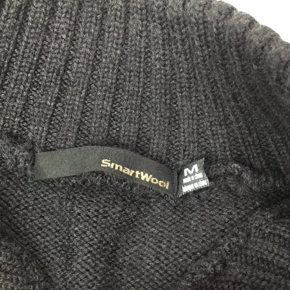 Smartwool 100% Merino Wool Cardigan Sweater Gray Full Zip Women's Size M - Picture 7 of 9